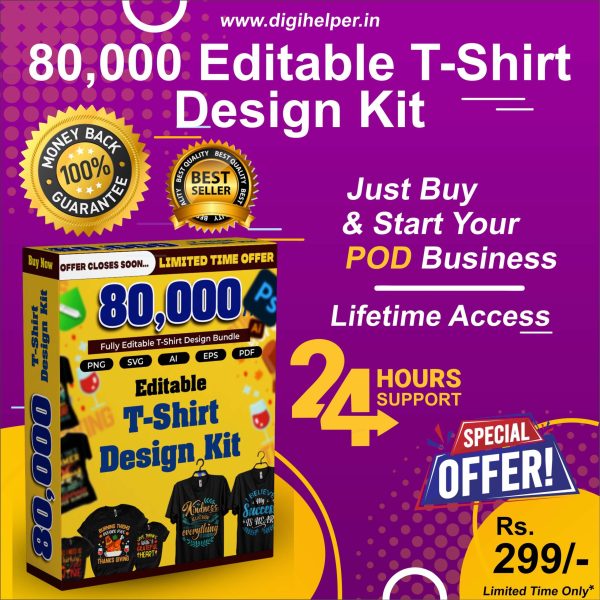 Instantly Download 80,000+ T-Shirt Design Templates in CDR & AI Formats