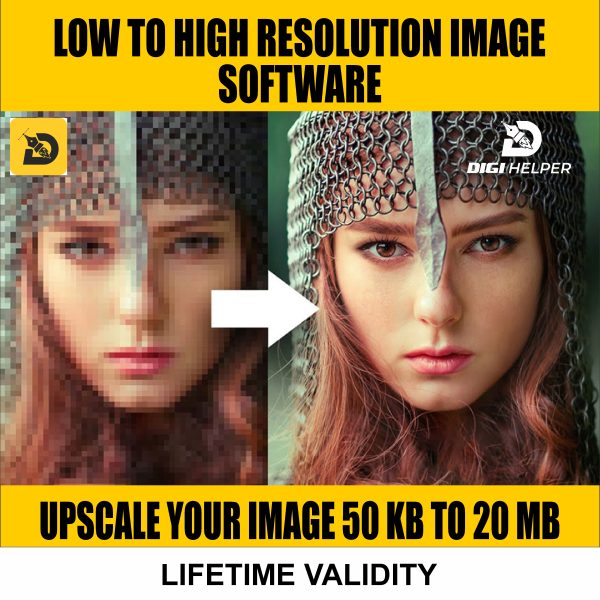 Low to High Quality Image Software - Lifetime Validity